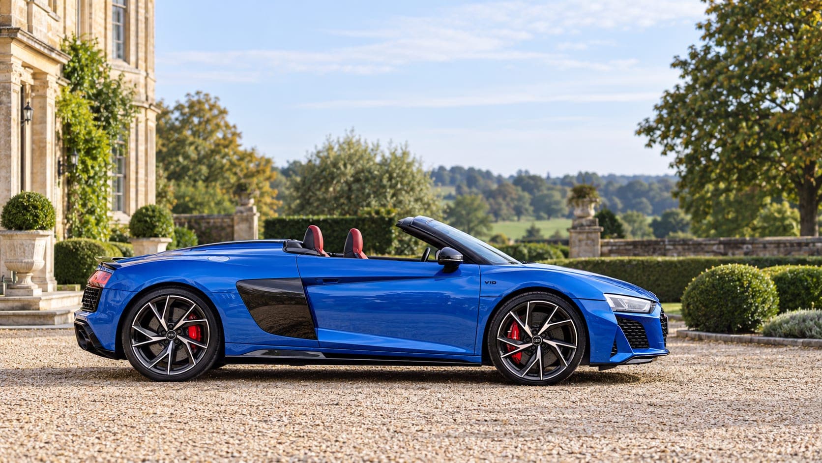 Audi R8 Spyder at a country estate