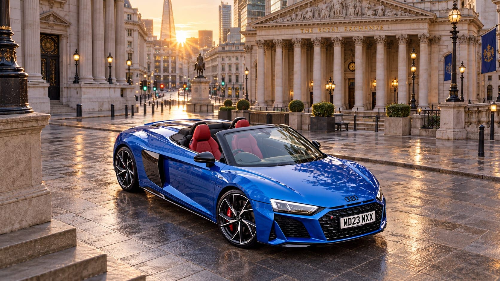 Audi R8 Spyder at the Royal Exchange
