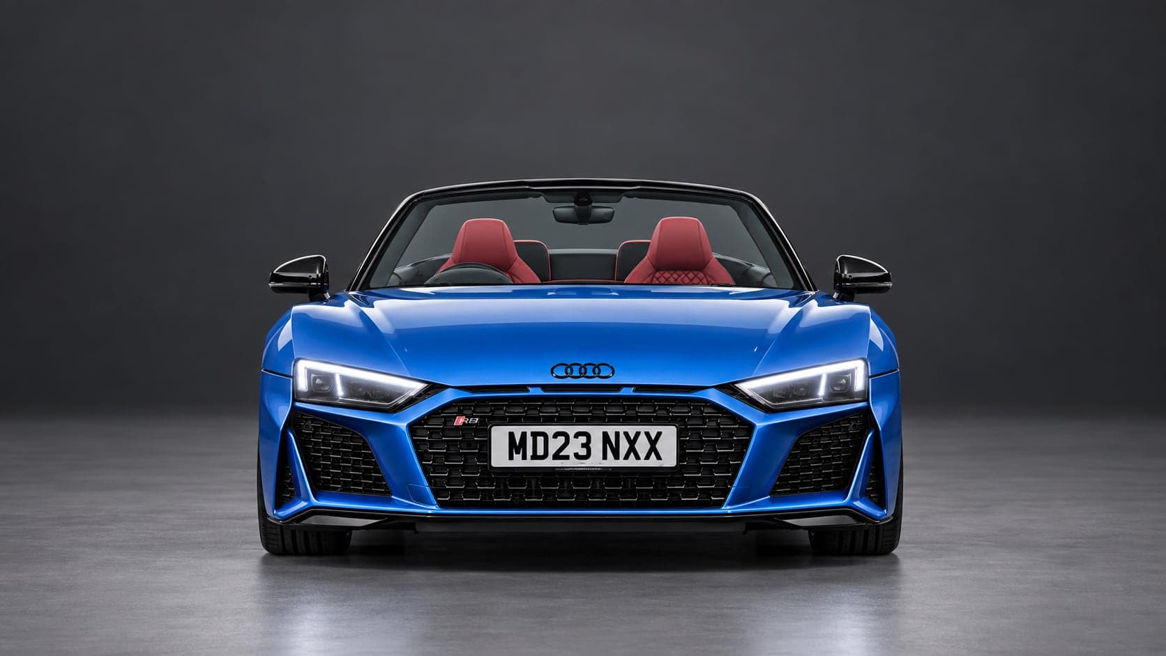 Audi R8 Spyder — head-on, studio