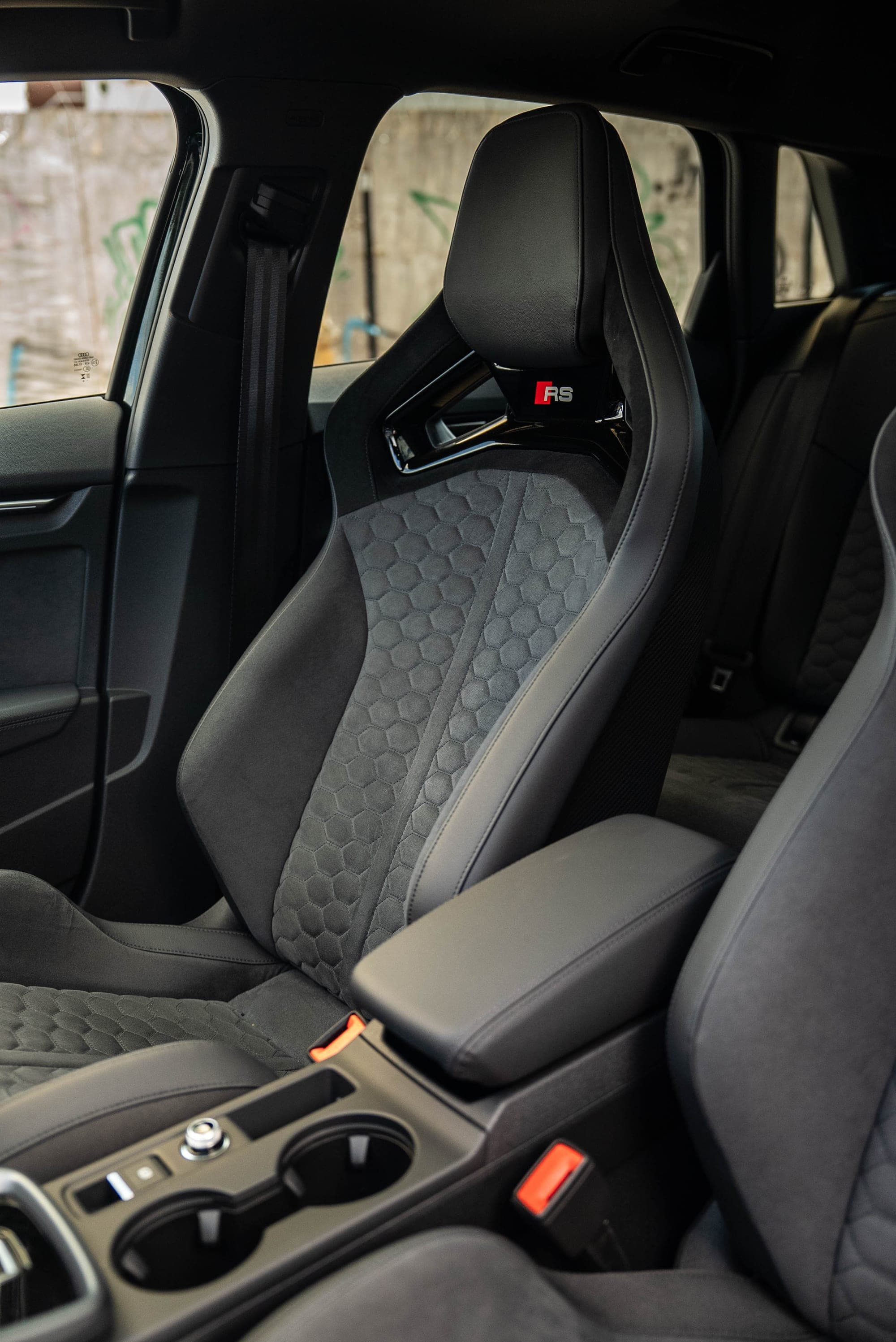 Audi RS3 RS sports seats with honeycomb stitching