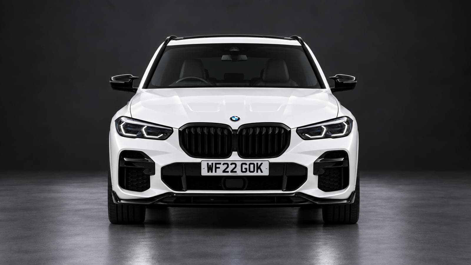 BMW X5 — head-on, studio