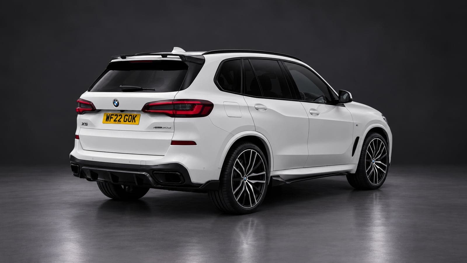 BMW X5 — rear three-quarter, studio