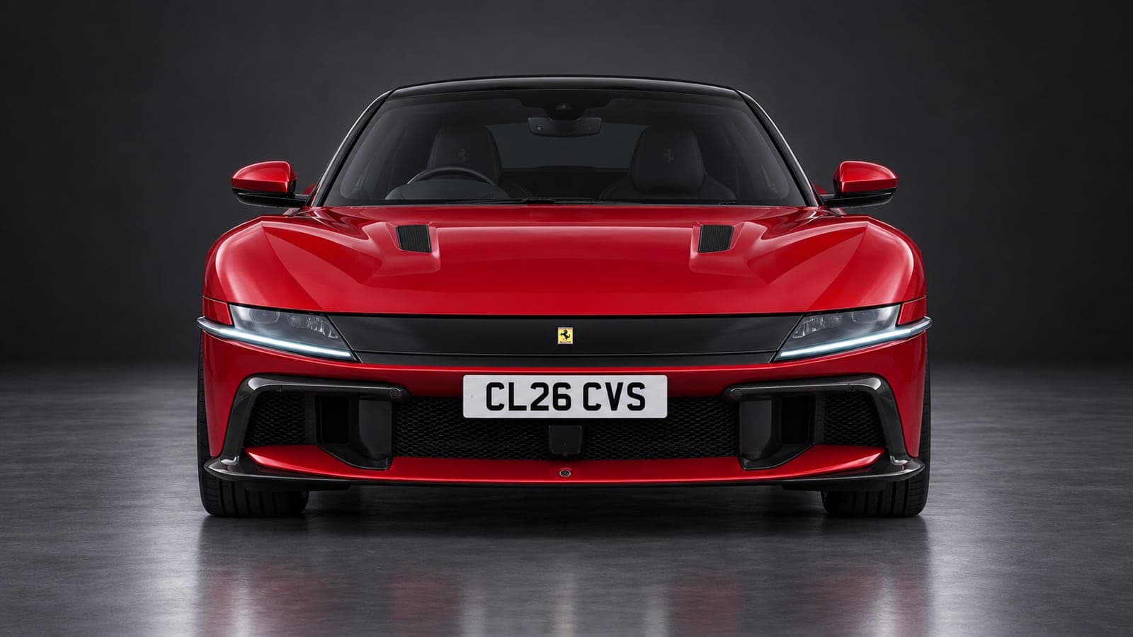 Ferrari 12Cilindri — head-on, studio