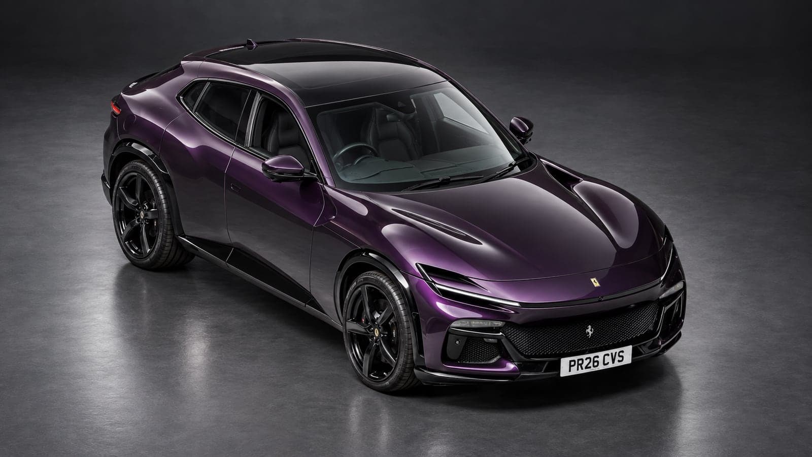 Ferrari Purosangue — elevated front, studio