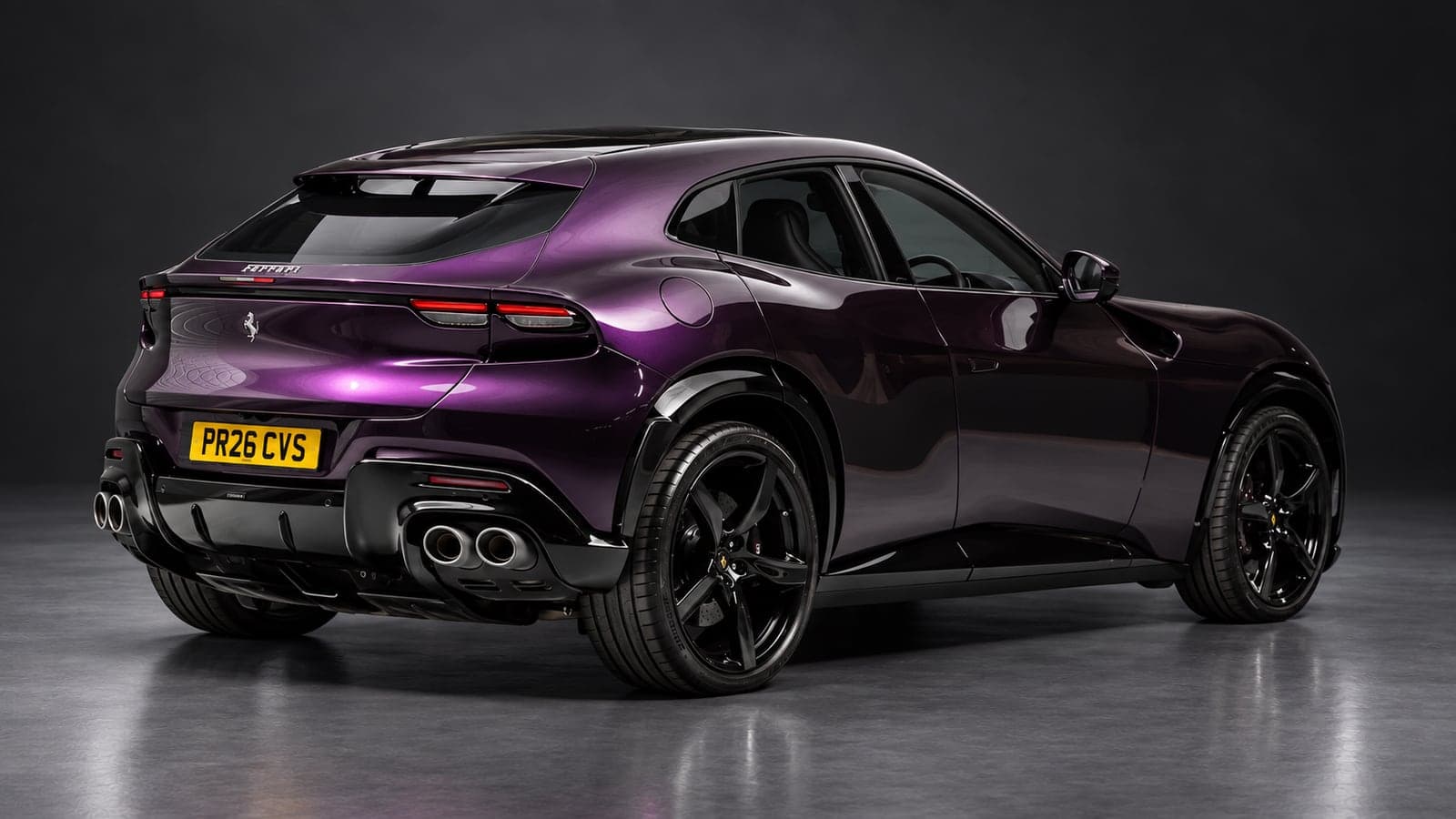 Ferrari Purosangue — rear three-quarter, studio