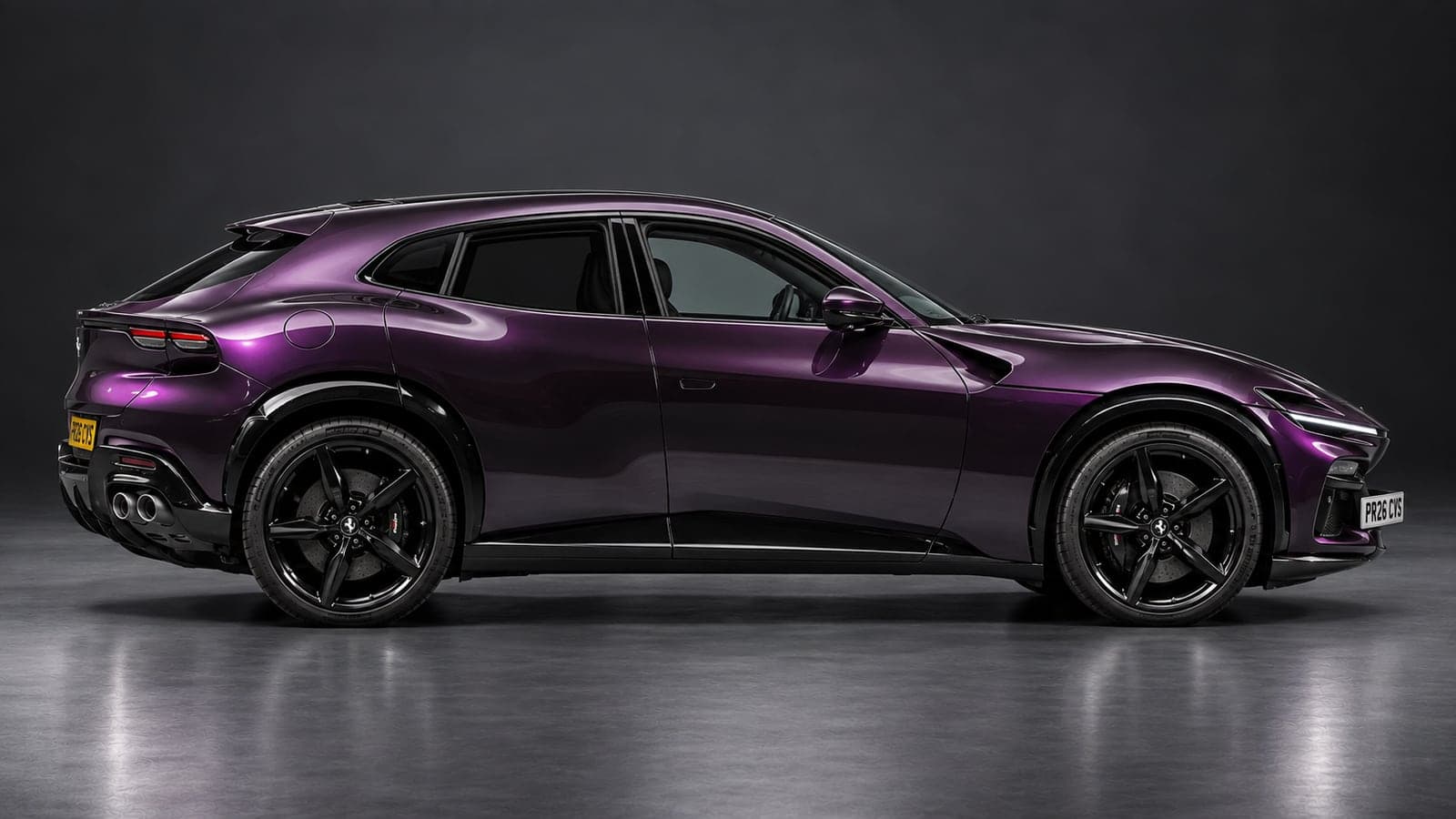 Ferrari Purosangue — side profile, studio