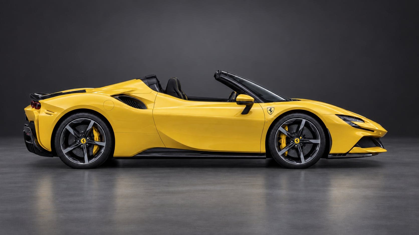 Ferrari SF90 Spider, side profile, studio