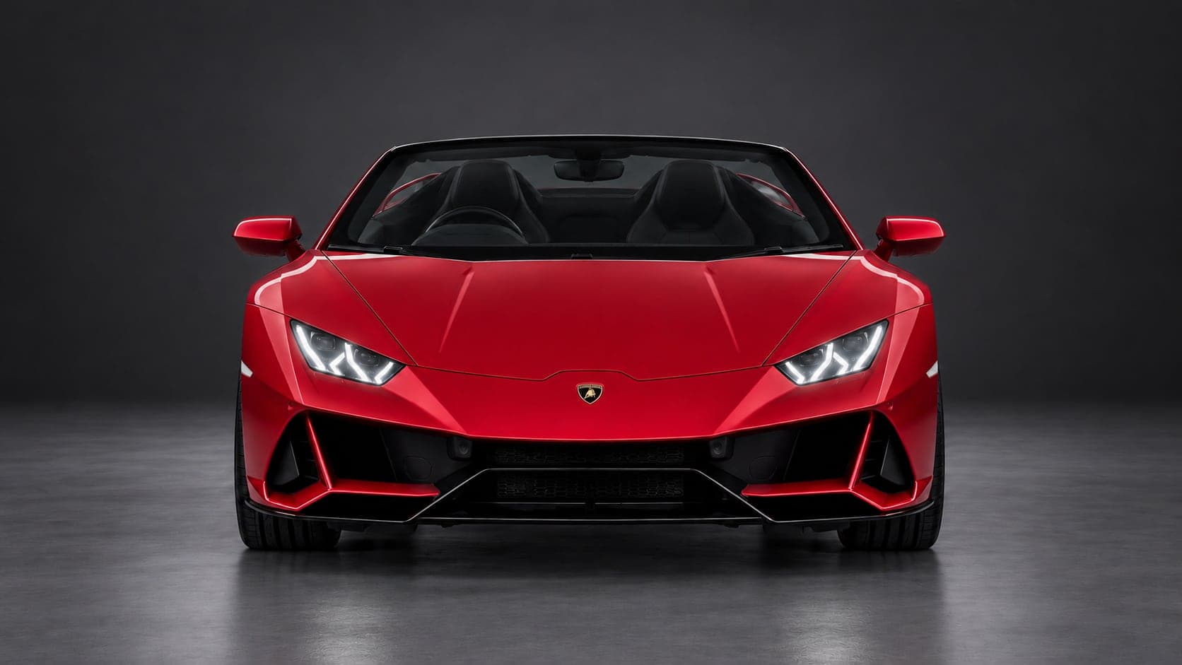 Lamborghini Huracán Evo Spyder — head-on, studio