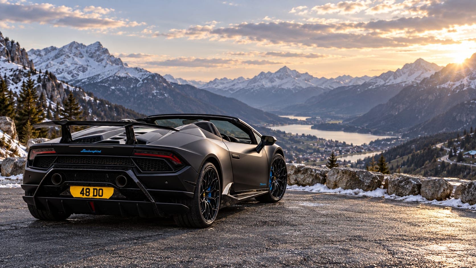 Lamborghini Huracán Performante Spyder in the mountains