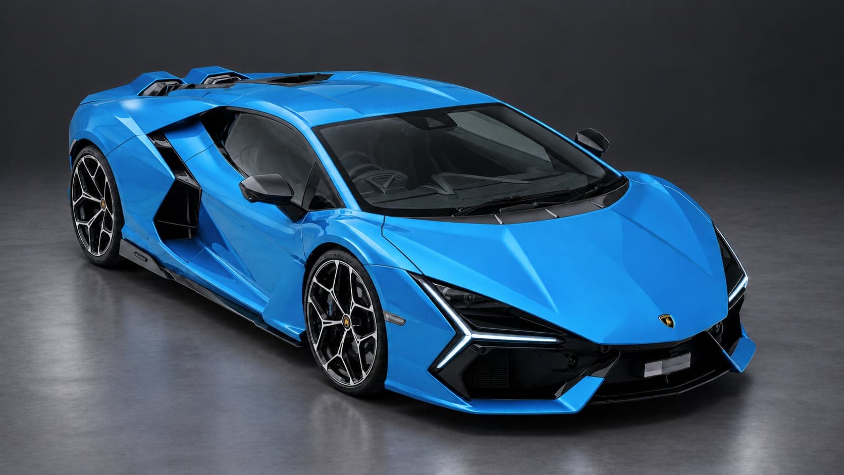 Lamborghini Revuelto — elevated front, studio