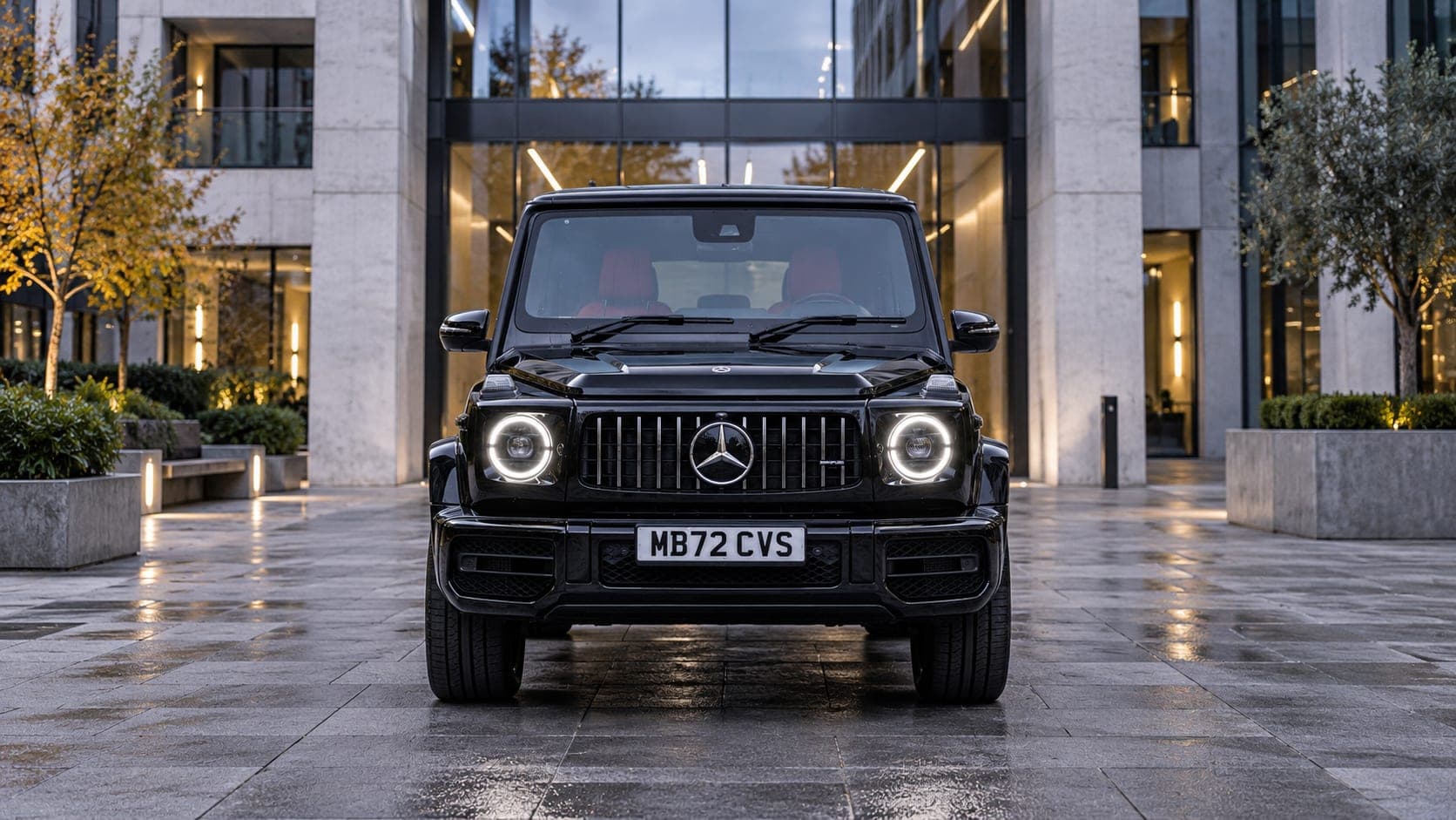 Mercedes-AMG G63 in a contemporary courtyard