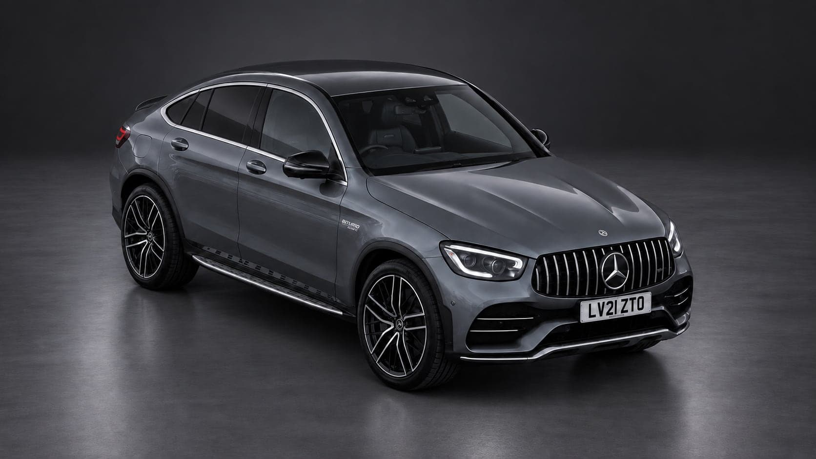 Mercedes-AMG GLC 43 — elevated front, studio