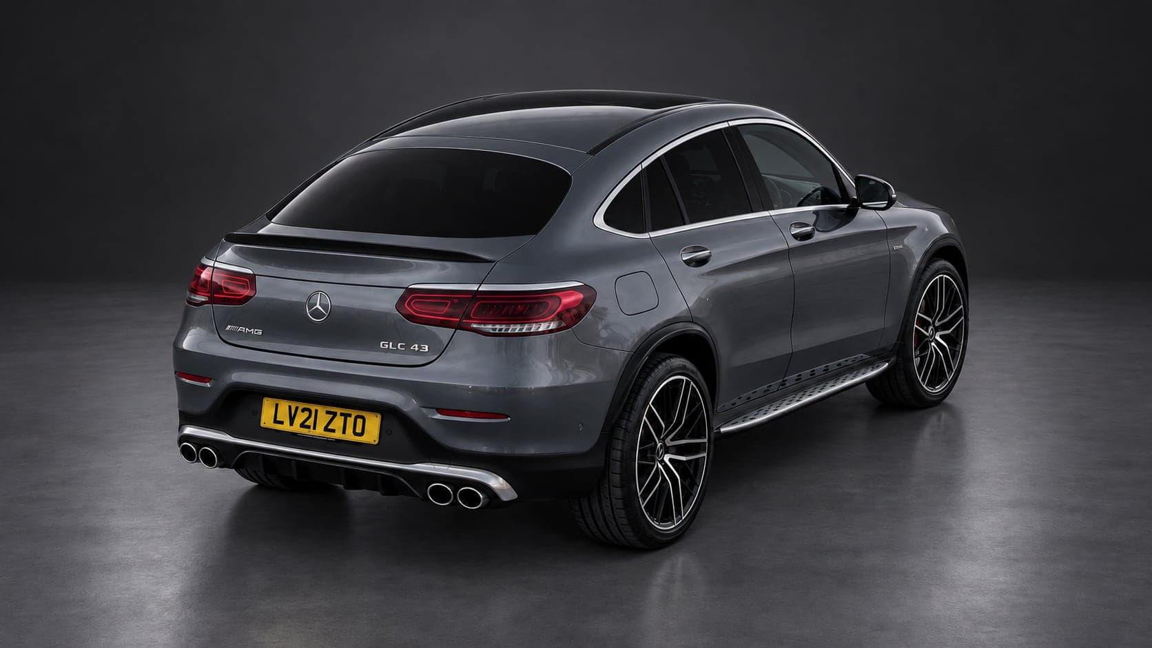 Mercedes-AMG GLC 43 — elevated rear, studio
