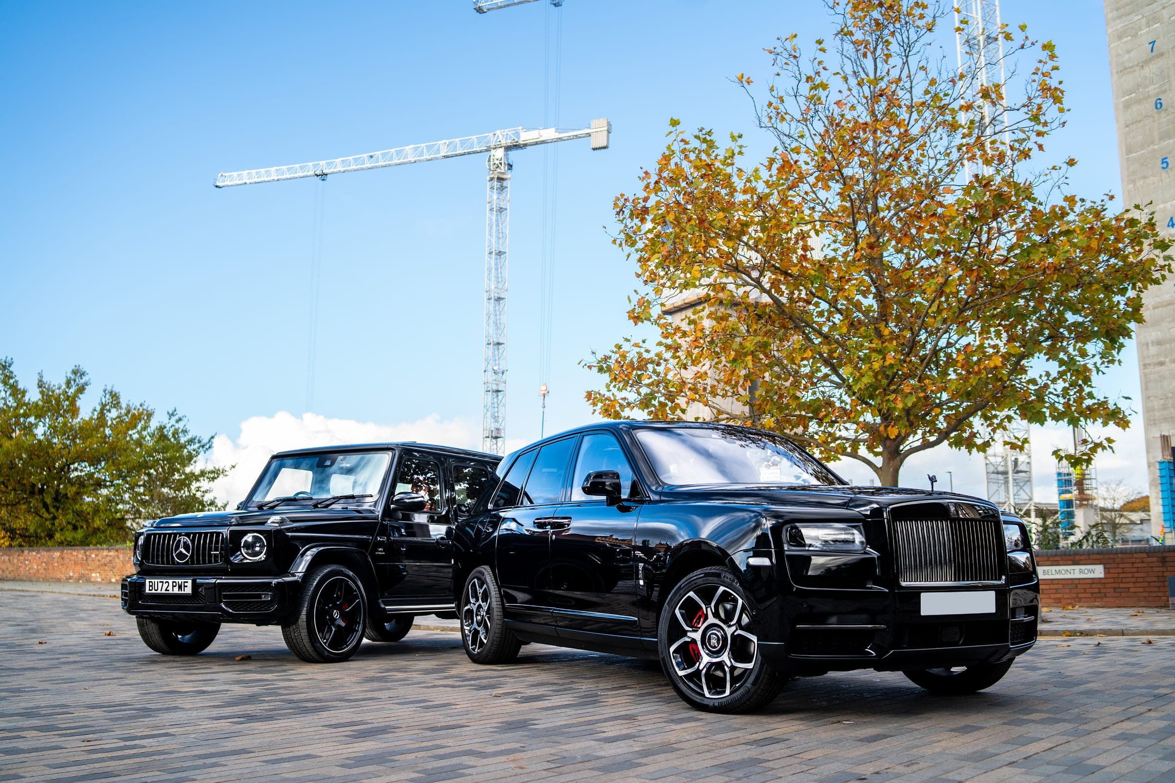Rolls-Royce Cullinan alongside a Mercedes-AMG G 63