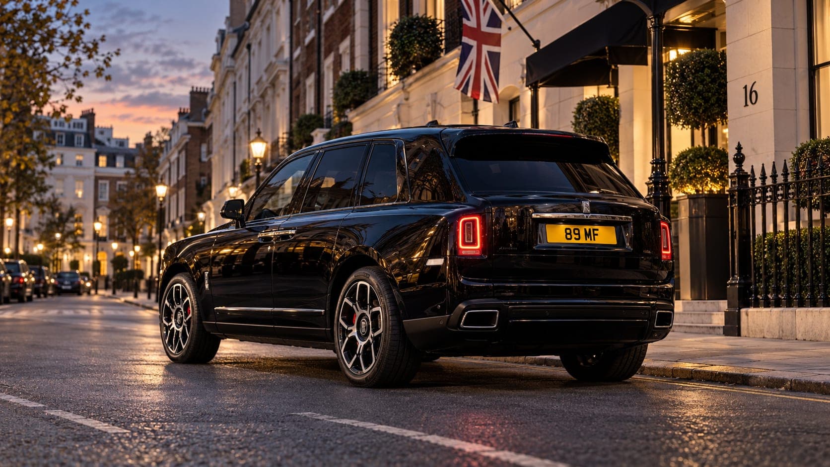 Rolls-Royce Cullinan on a Mayfair street