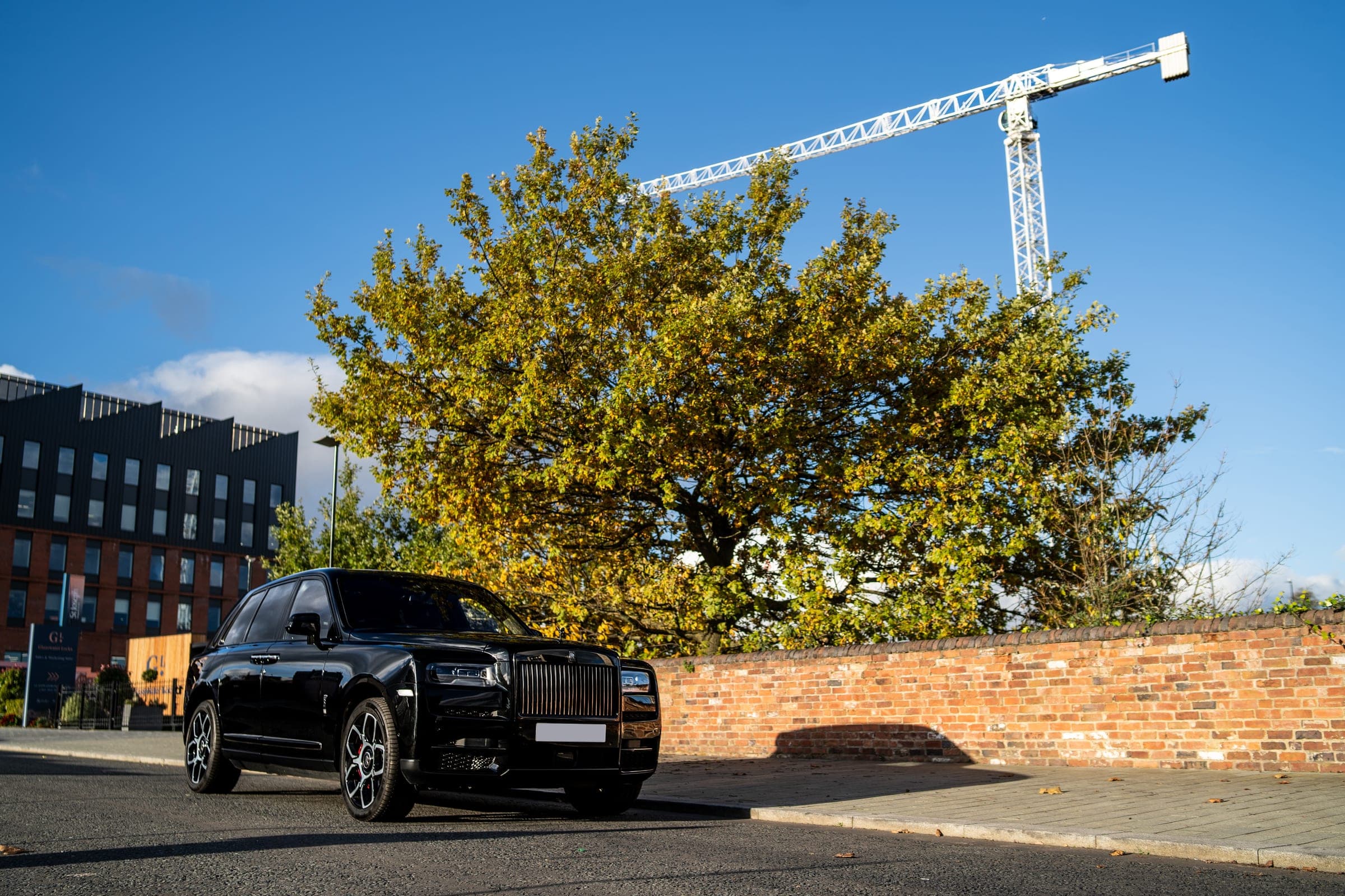 Rear three-quarter view of the Rolls-Royce Cullinan