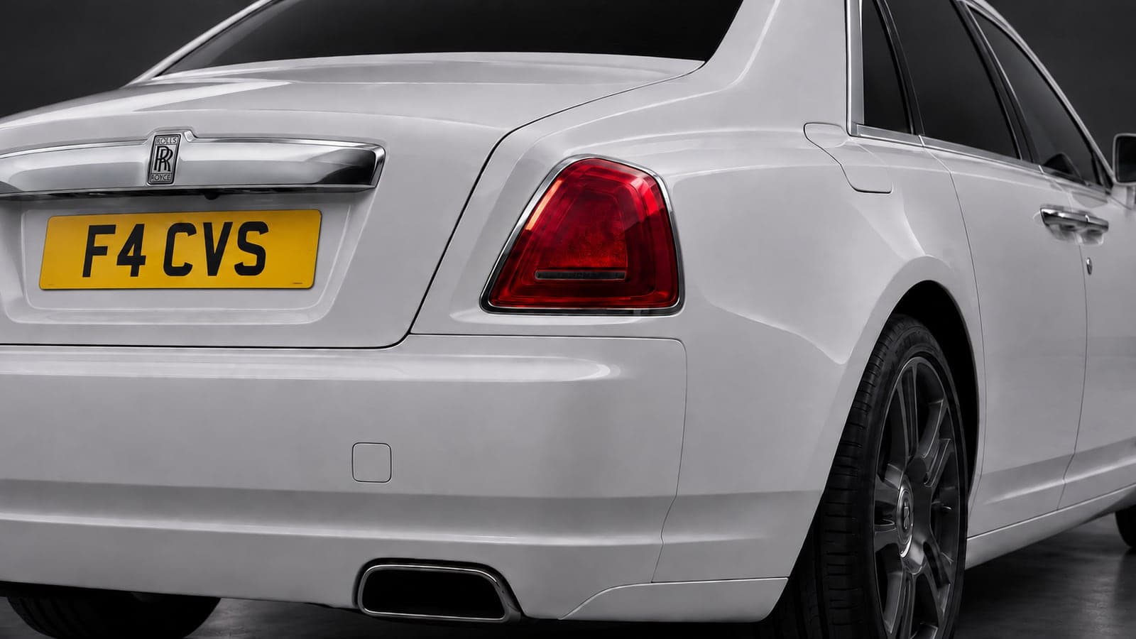 White Rolls-Royce Ghost — rear light detail