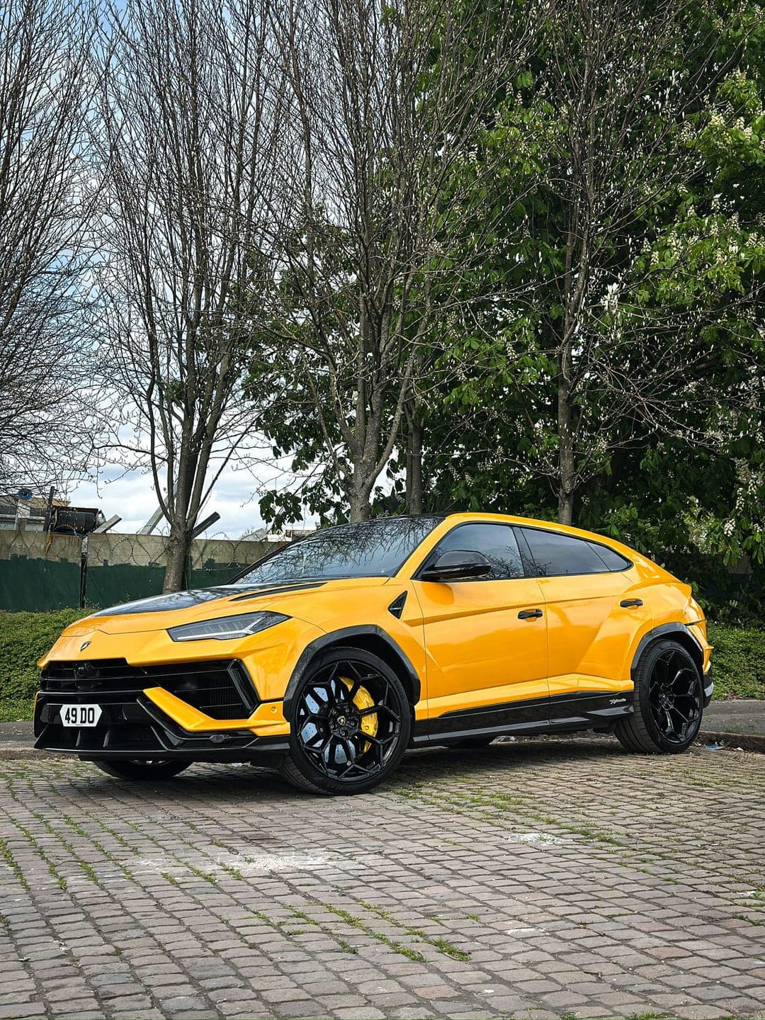 A luxury car on a production set
