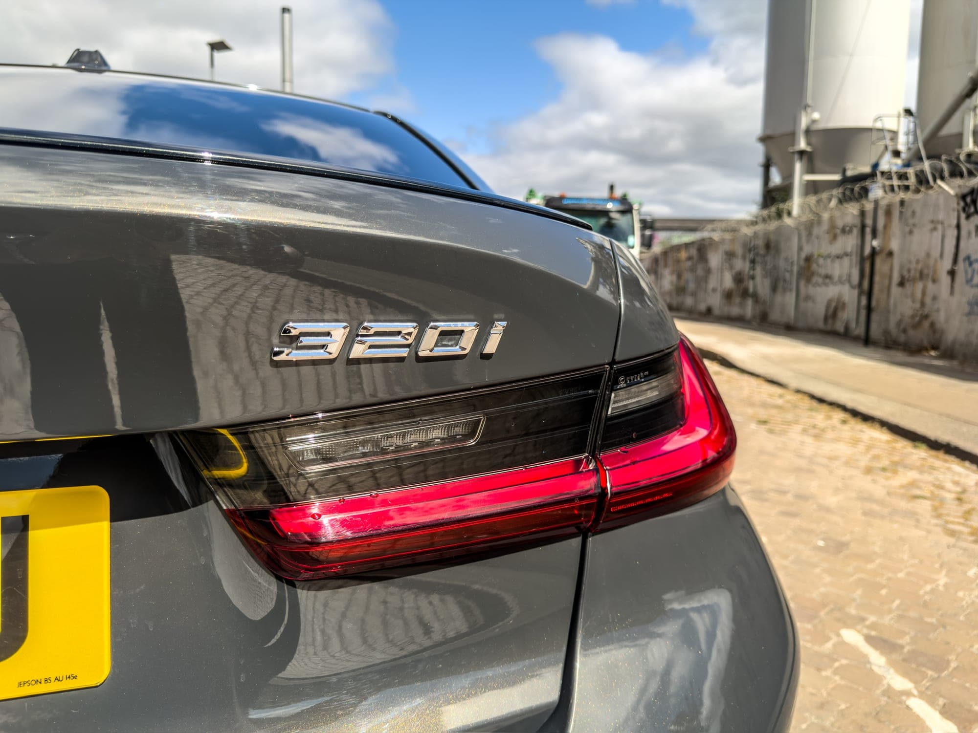 BMW 320i rear badge