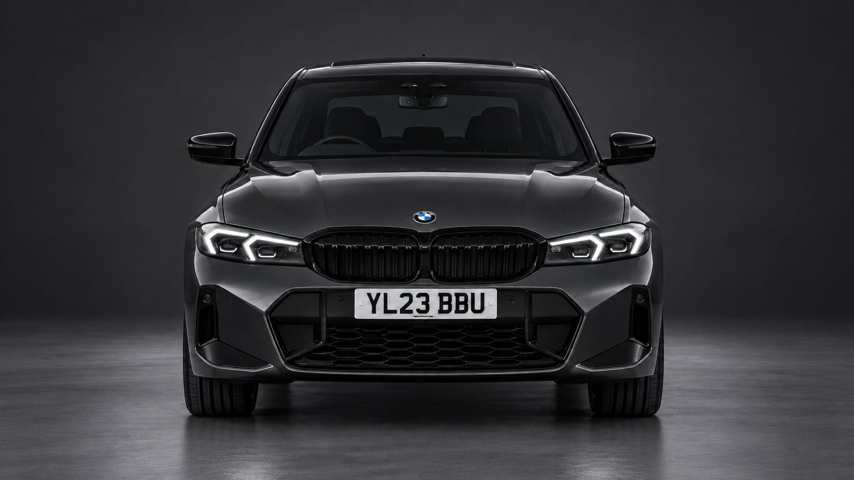 BMW 3 Series M Sport — head-on, studio