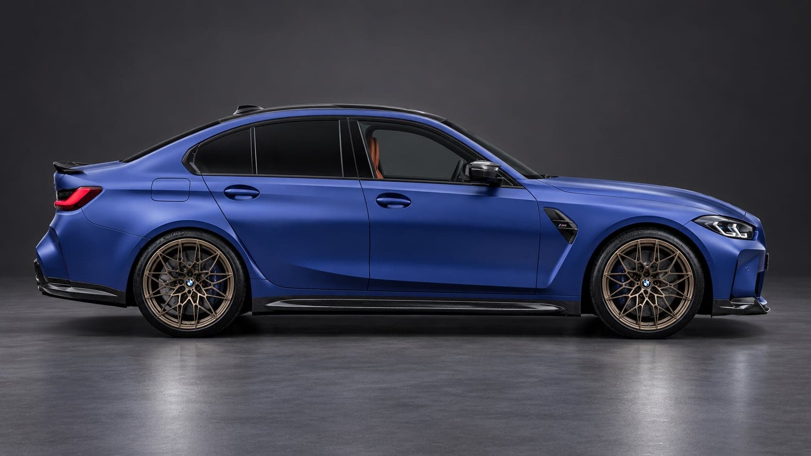 BMW M3 — side profile, studio