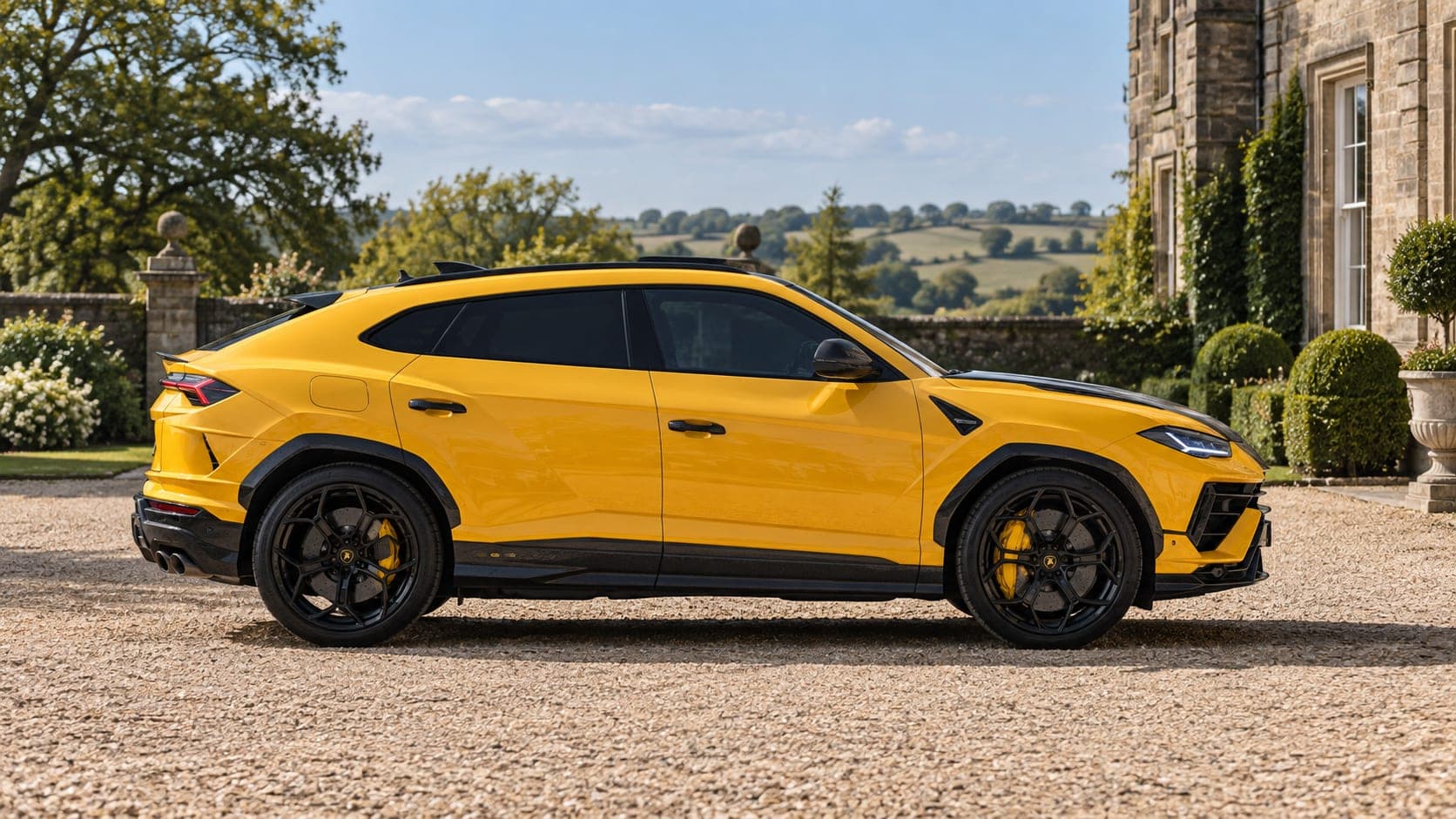 Lamborghini Urus Performante at a country estate