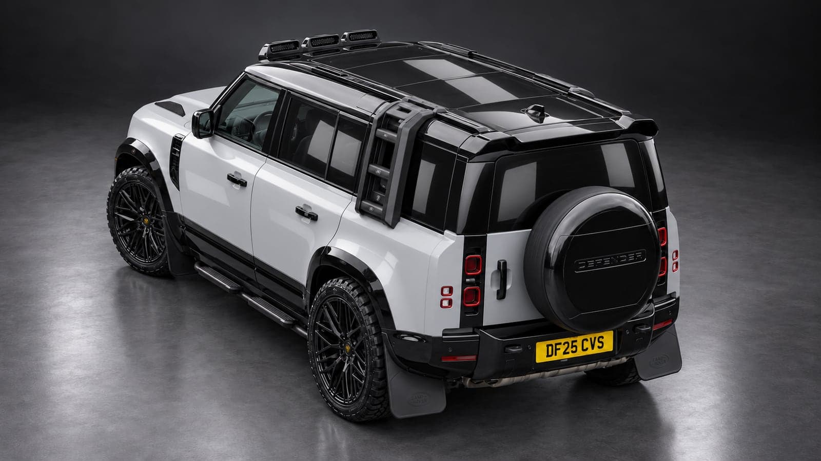 Land Rover Defender — elevated rear, studio
