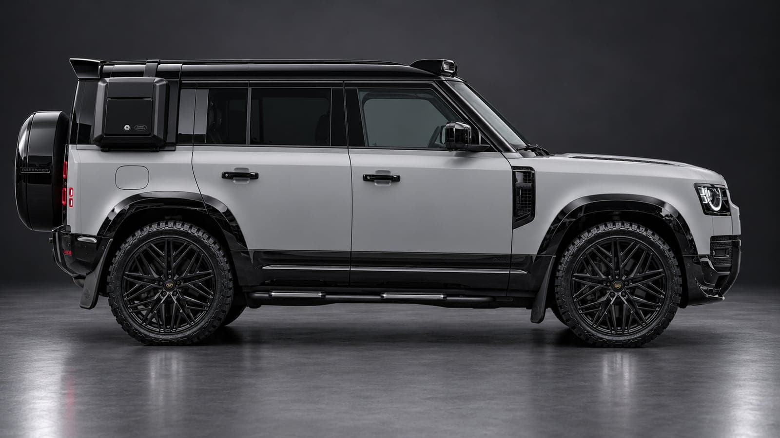 Land Rover Defender — side profile, studio