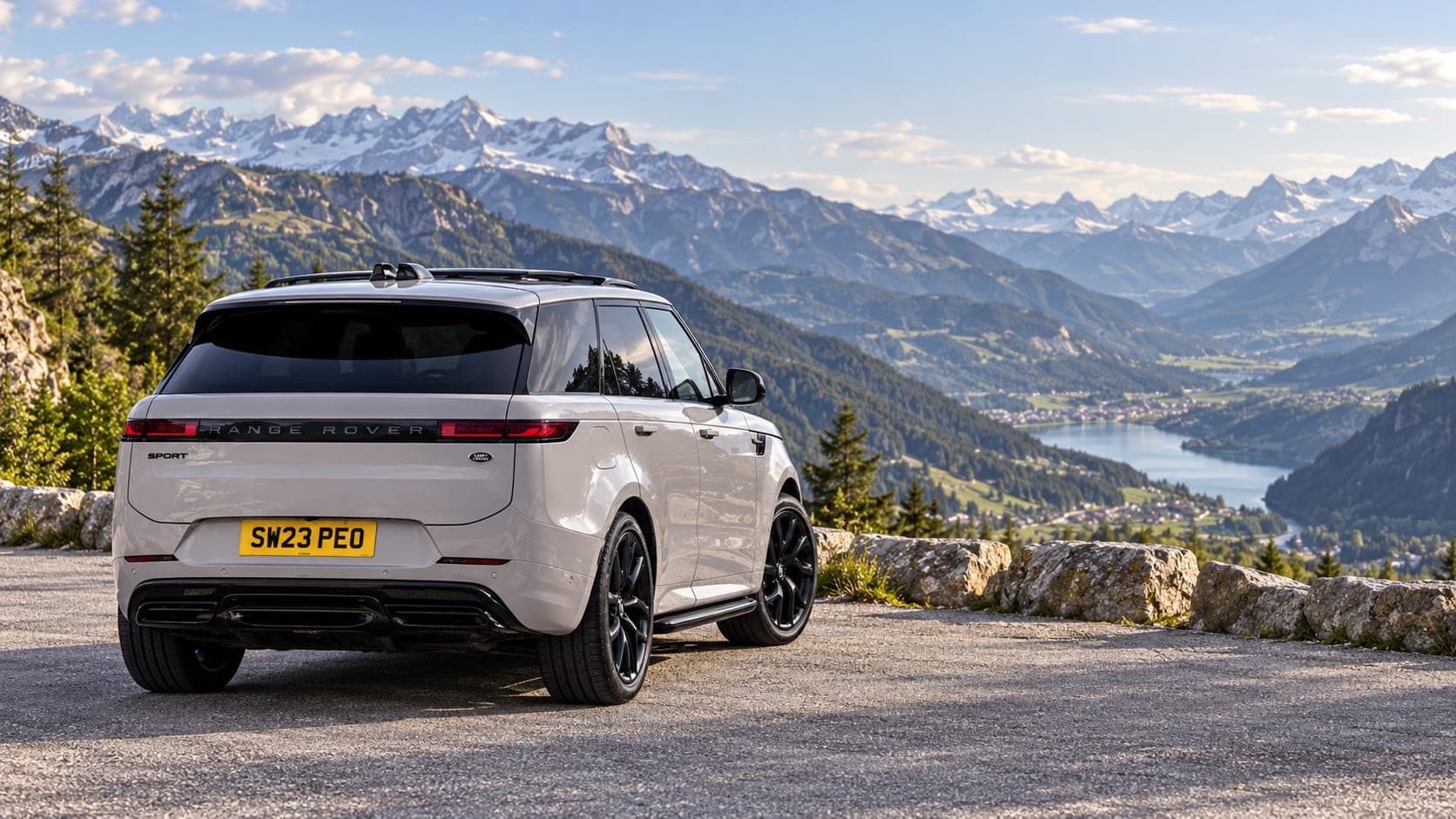 Range Rover Sport in the mountains