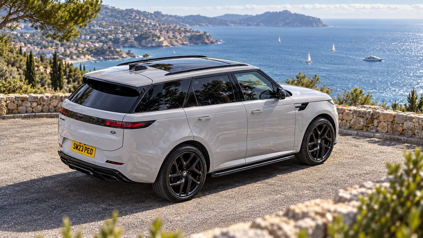 Range Rover Sport on a coastal road