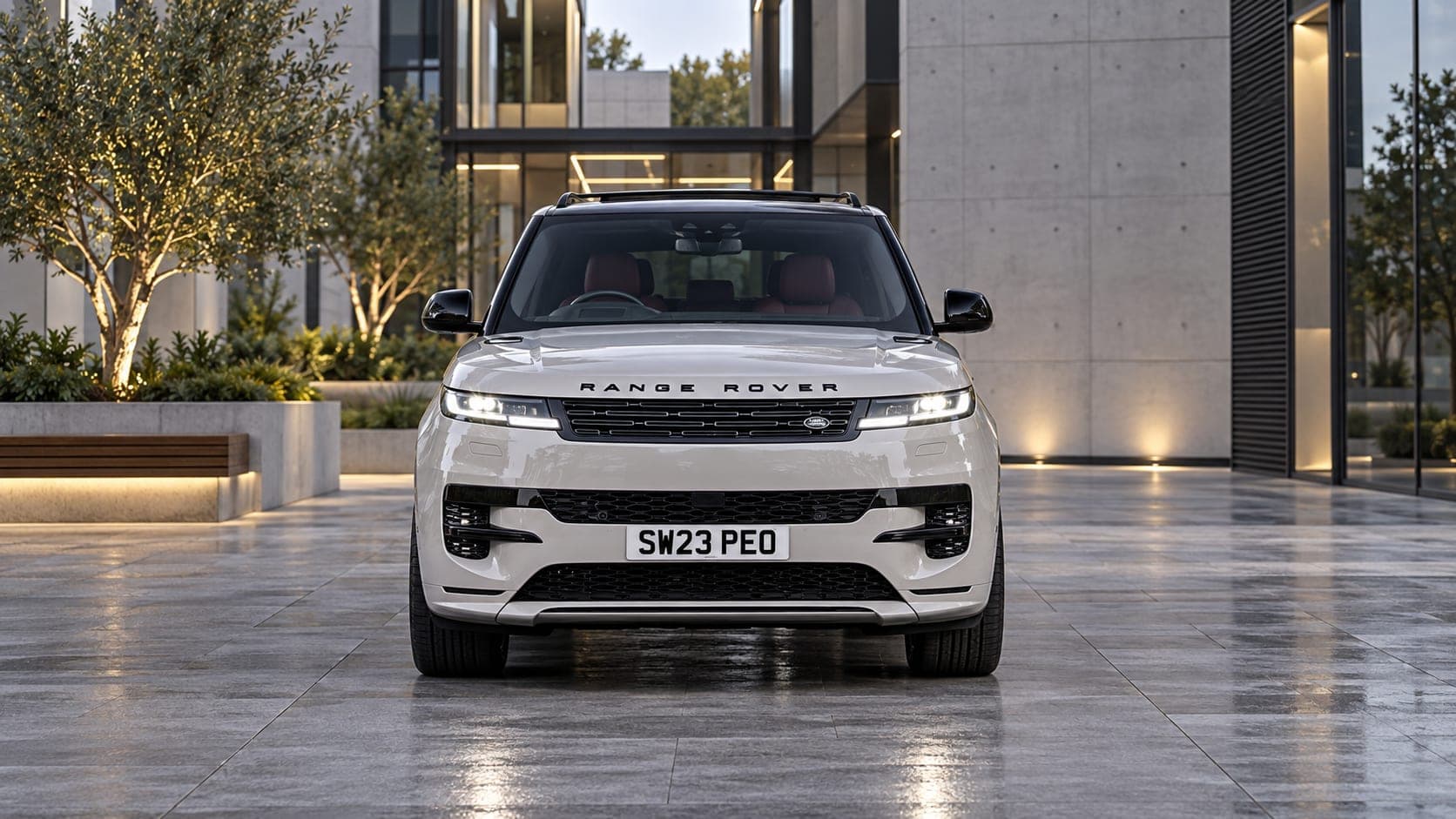 Range Rover Sport in a contemporary courtyard
