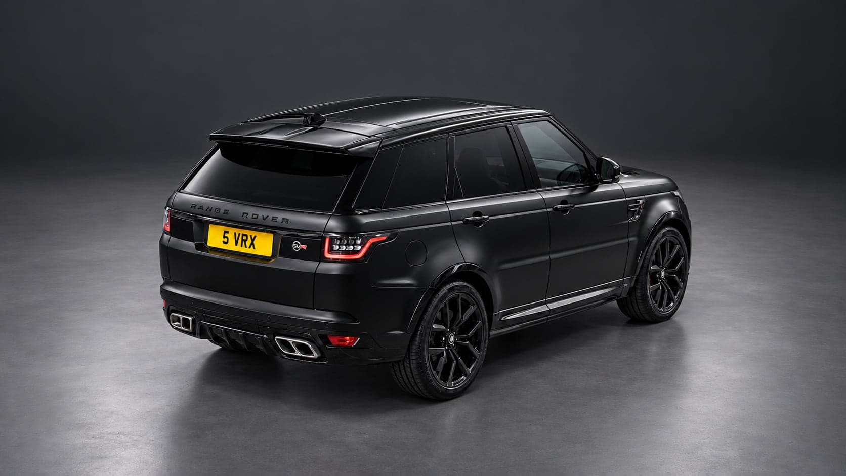 Land Rover Range Rover Sport SVR — elevated rear, studio