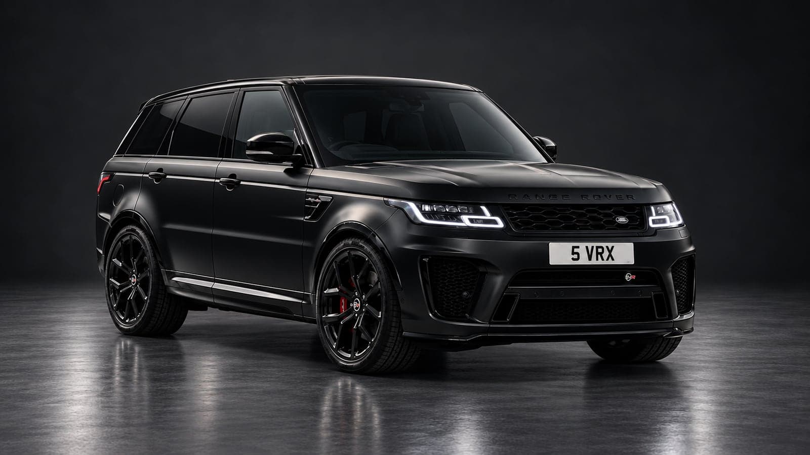 Land Rover Range Rover Sport SVR — front three-quarter, studio