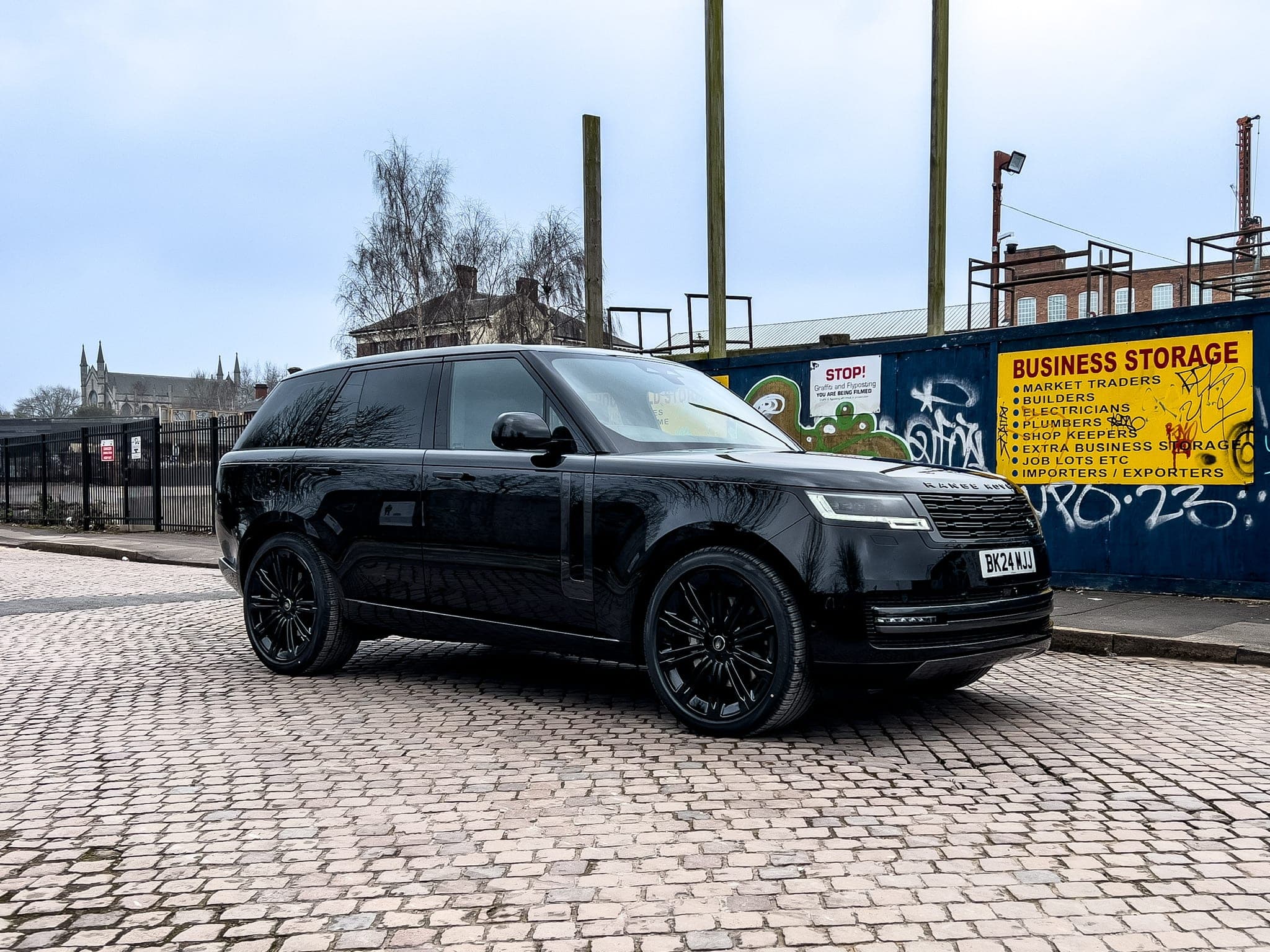 Black 2024 Range Rover Vogue for luxury 4x4 and chauffeur hire at CVS Car Hire Birmingham