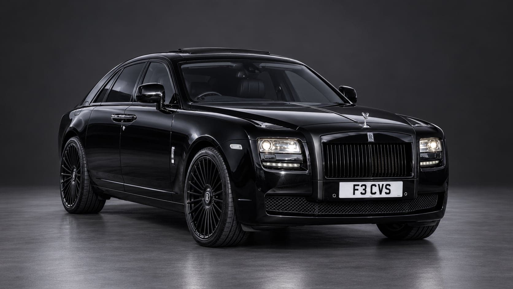 Rolls-Royce Ghost, front three-quarter — luxury saloon hire from CVS Car Hire