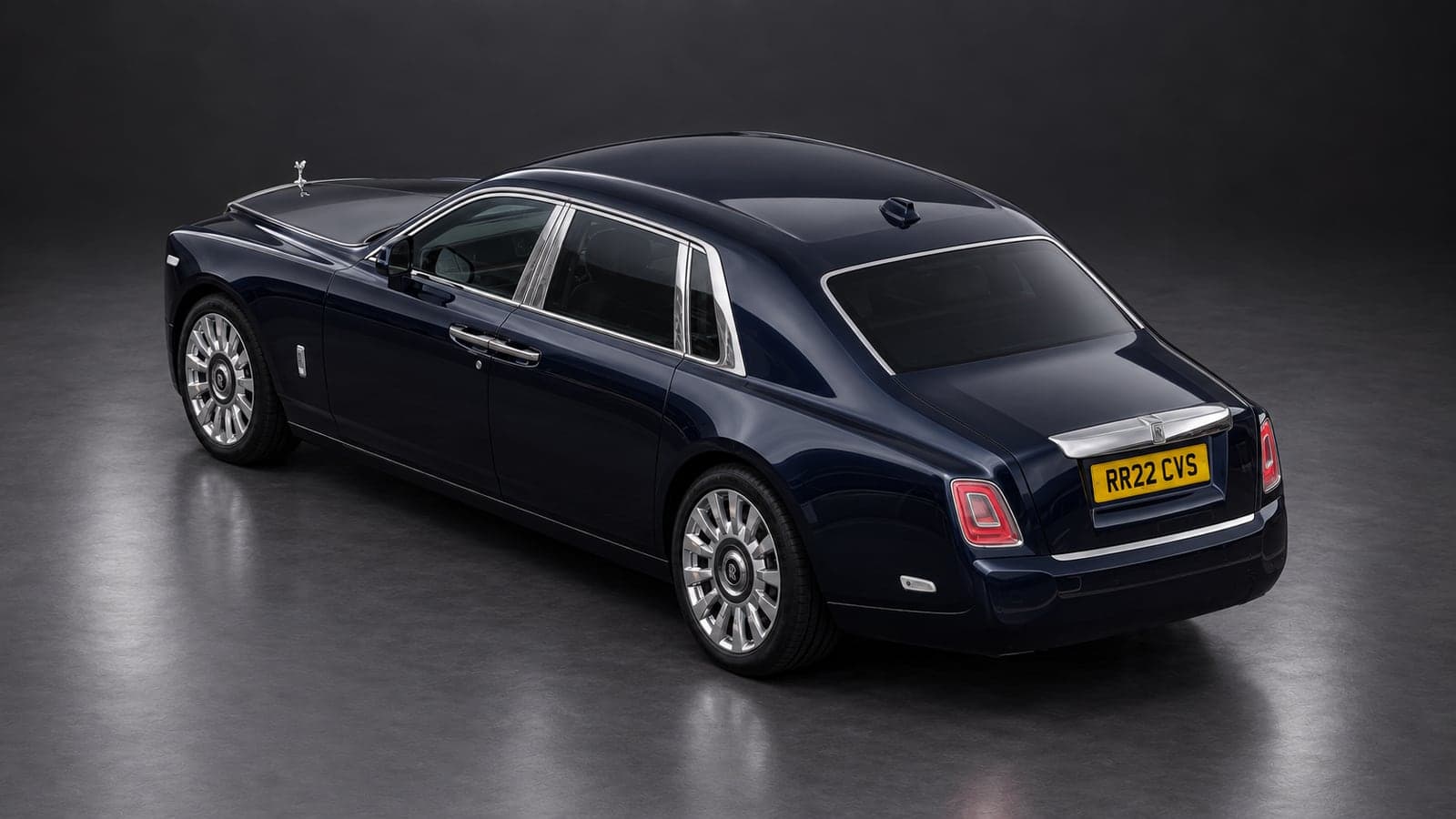 Rolls-Royce Phantom — elevated rear, studio